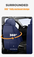 Full-Wrap Leather Car Seat Covers – Durable Universal Fit for All-Season Driving
