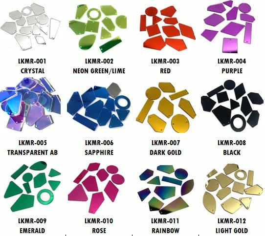 Acrylic Mirror Flat Back Beads – Sew-On Rhinestones for Clothing Embellishment