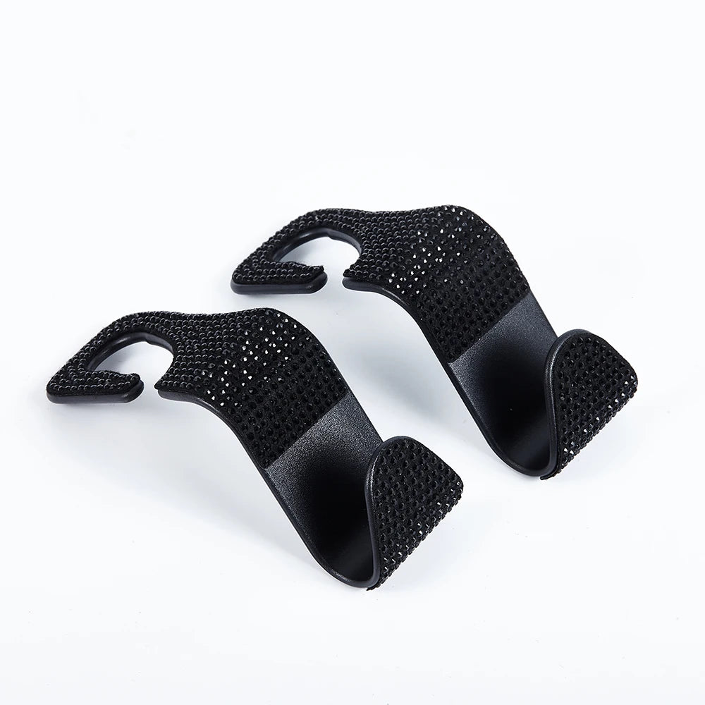 Artificial Diamond Car Hooks – Bling Hidden Seat Hanger for Car Organization