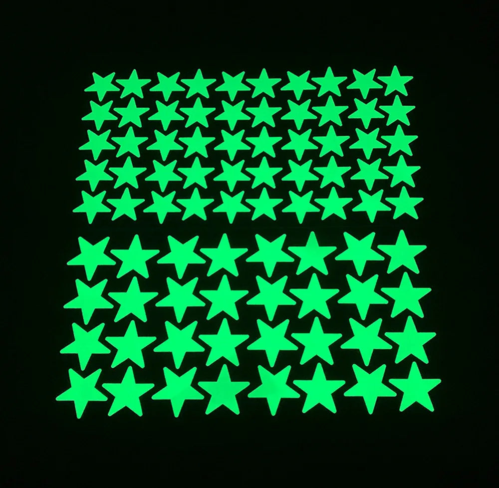 Glow in the Dark Wall Decals – Luminous Dots and Stars for Kids Bedroom Decor