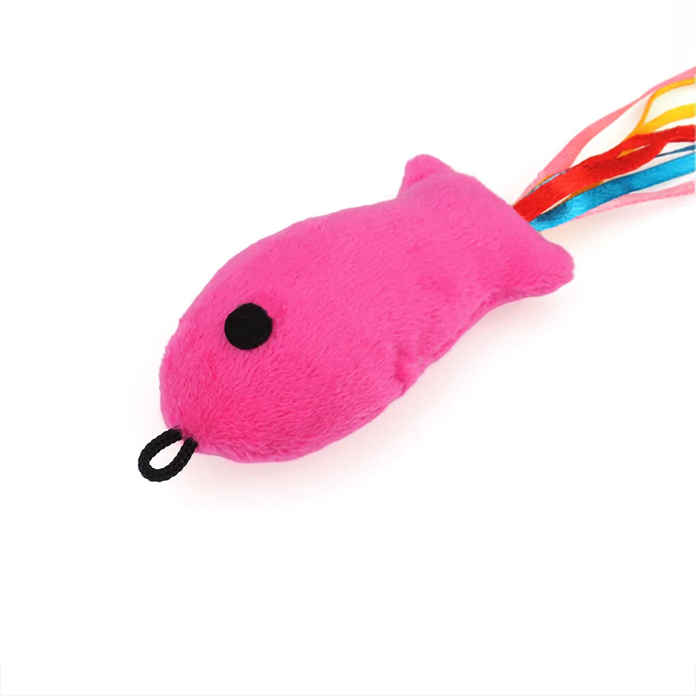 Fish Replacement Cat Toy – Steel Wire Teasing Attachments for Interactive Play
