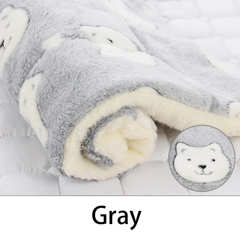 Flannel Pet Sleeping Mat – Warm Winter Cushion for Small and Large Dogs