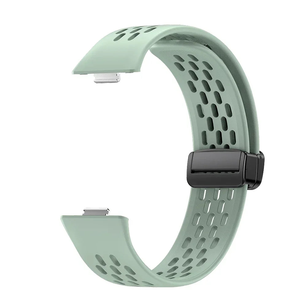 Magnetic Silicone Watch Strap – Breathable Sports Band for Huawei Watch Fit
