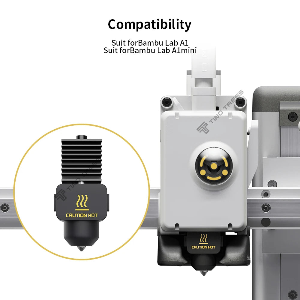 Hardened Steel Hotend Kit – High Speed Nozzle Assembly for 3D Printers