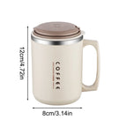 Stainless Steel Coffee Mug – Portable Anti-Scald Cup for Travel and Office