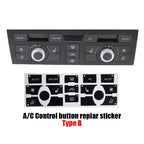 Climate Control Button Decals – Interior Repair Stickers for Audi A6 C6