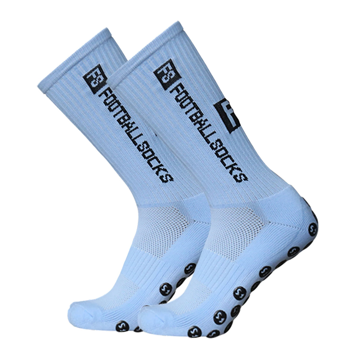 Anti-Slip Athletic Sports Socks – Stretchy Grip Crew for Football Soccer