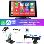 10 Inch 4K Dash Cam – Wireless Carplay GPS Navigator for Vehicle Dashboard