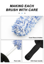 Car Wash Brush – Plush Non-Slip Tool for Wheels and Rims Cleaning