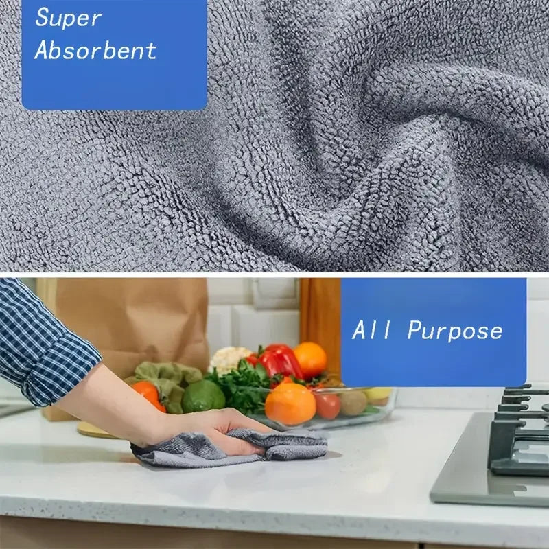 Bamboo Charcoal Dishcloths – Super Absorbent Anti-Grease Kitchen Cleaning
