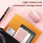 Wireless Bluetooth Keyboard and Mouse Set for iPad and Android Tablets