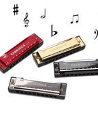 10-Hole Blues Harmonica – Key of C Musical Instrument for Kids and Beginners