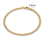 Stainless Steel Cuban Link Bracelet – 3-11mm Biker Jewelry for Men and Women