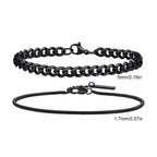 Stainless Steel Chain Bracelet – Men’s Trendy Cuban Link Wristband for Jewelry