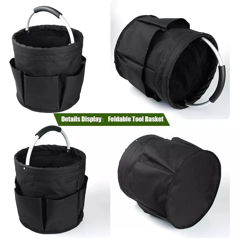 17L Folding Storage Tote – Large Collapsible Basket for Outdoor Cleaning