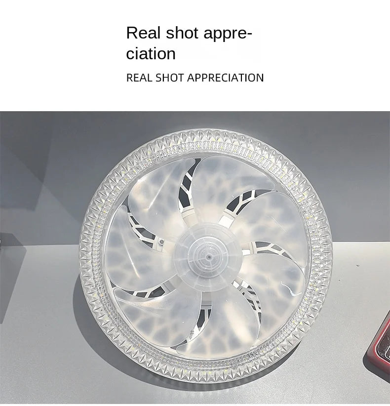 Modern LED Ceiling Fan Light – Remote Controlled E27 Lamp for Bedroom