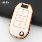 TPU Car Key Case Cover – Protective Keychain for Peugeot and Citroen Models