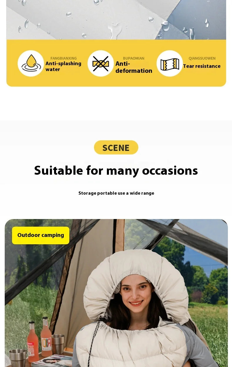 Stretchable Down Sleeping Bag – Ultralight Machine Washable for Camping