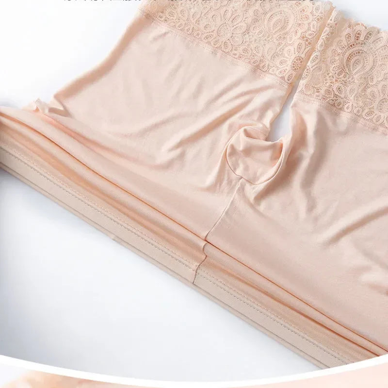 Modal Lace Safety Shorts – Plus Size Anti-Chafing Underwear for Women