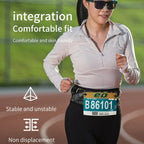 Woven Elastic Sports Waist Belt – Race Number Holder for Triathlon Marathon