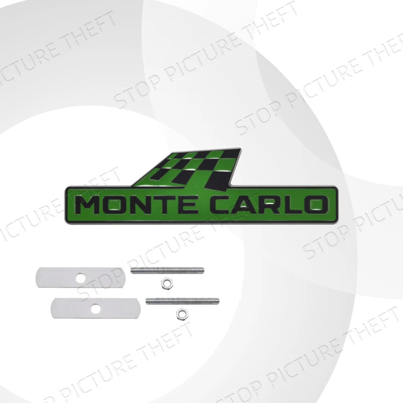 Metal Racing Flag Emblem – Monte Carlo Grille Badge for Skoda Sport Line