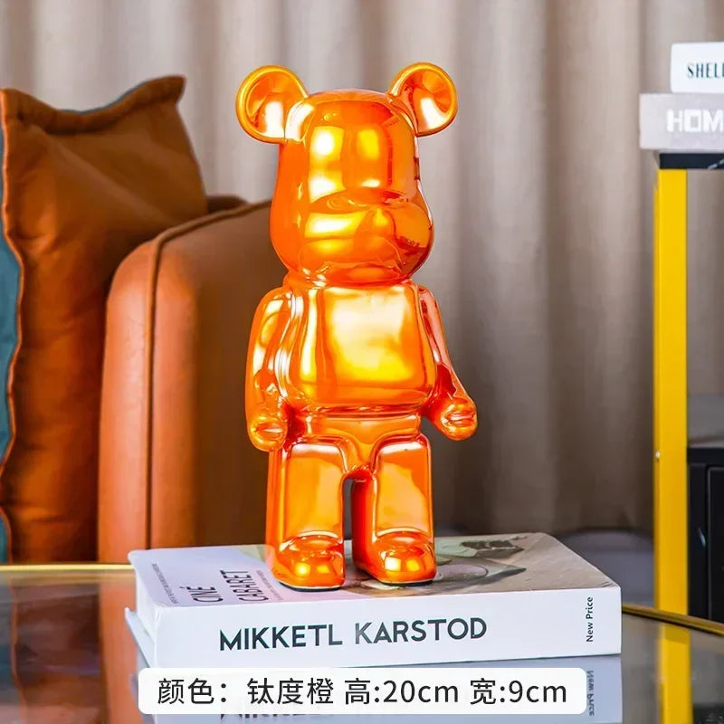 Ceramic Bear Figurine – Aesthetic Luxury Sculpture for Modern Home Decor
