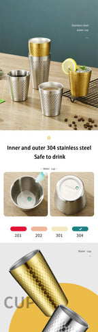 Stainless Steel Diamond Hammer Cup – Insulated Outdoor Camping Drinkware