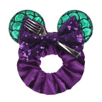 Velvet Sequin Mouse Ear Scrunchies – Elastic Hair Accessories for Kids Party