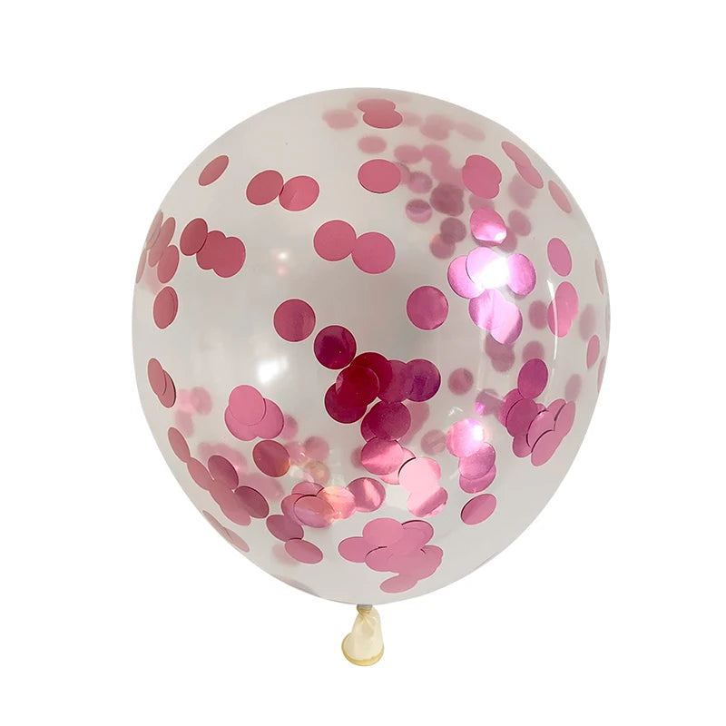 Gold Glitter Confetti Latex Balloons – 12 Inch Decor for Wedding Birthday Party