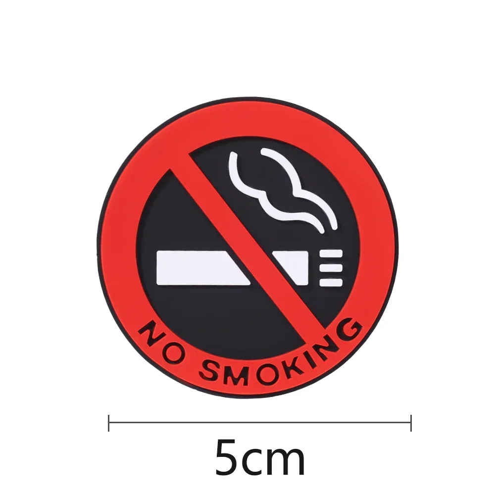 No Smoking Warning Decal – Adhesive Safety Sign for Cars and Home