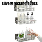 Adhesive Corner Shower Shelf – No Drill Wall Storage for Bathroom Organization