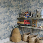 Misty Forest Tapestry Wallpaper – Antique Landscape for Home Decor