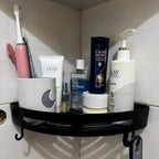 Adhesive Shower Shelf – Waterproof Bathroom Organizer for Shampoo and Towels