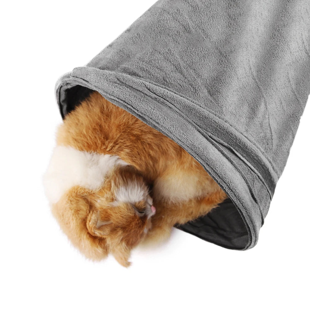 Foldable 3-Way Cat Tunnel – Collapsible Pet Play Tube for Kitten Exercise