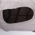 Collapsible S-Shape Cat Tunnel – Grey Suede Crinkle Toy for Indoor Pets
