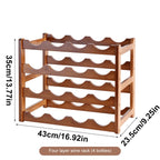 Bamboo Wine Rack – Multi-Tier Wood Display for Bar and Dining Room