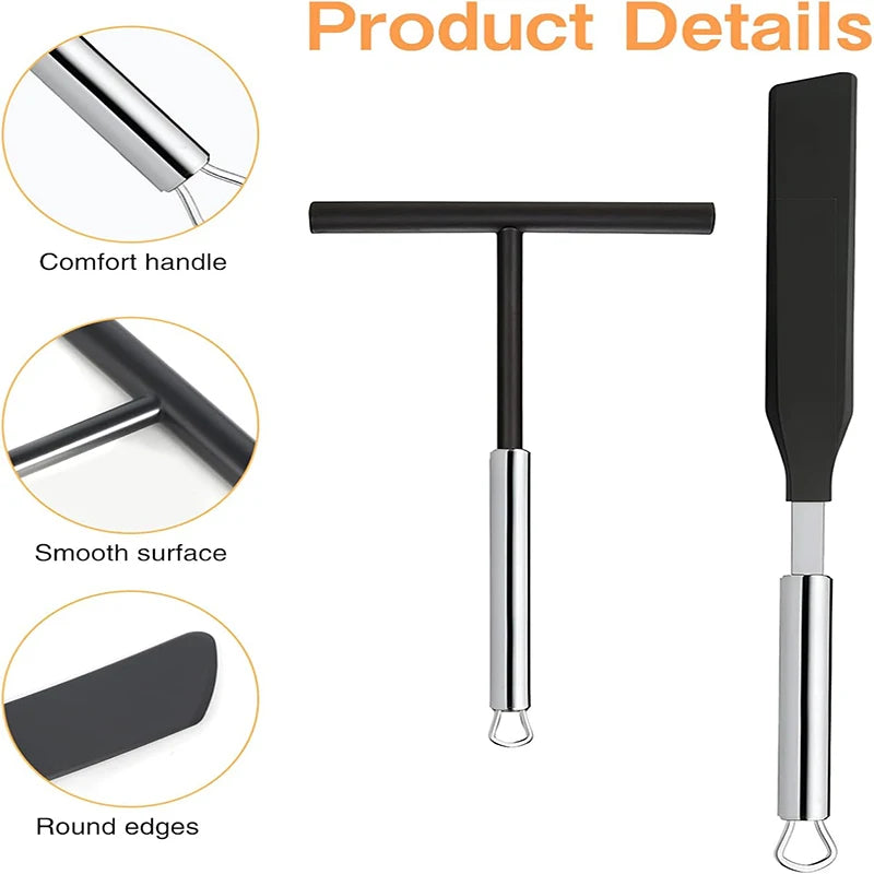 Stainless Steel Crepe Spreader and Spatula Kit – Cooking Tools for Pancakes