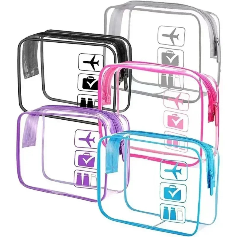 Transparent PVC Travel Toiletry Bag – Waterproof Cosmetic Organizer for Packing