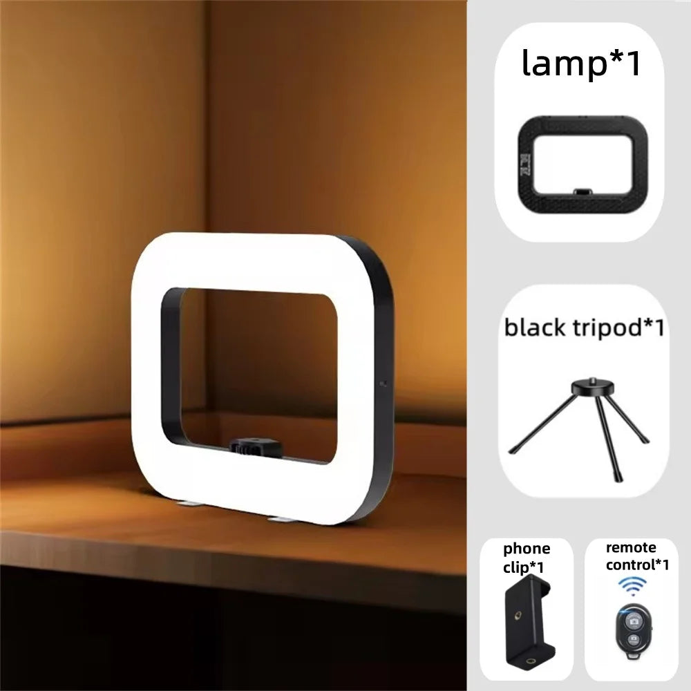 Handheld Ring LED Fill Light – Portable Rechargeable Lamp for Phone Photography