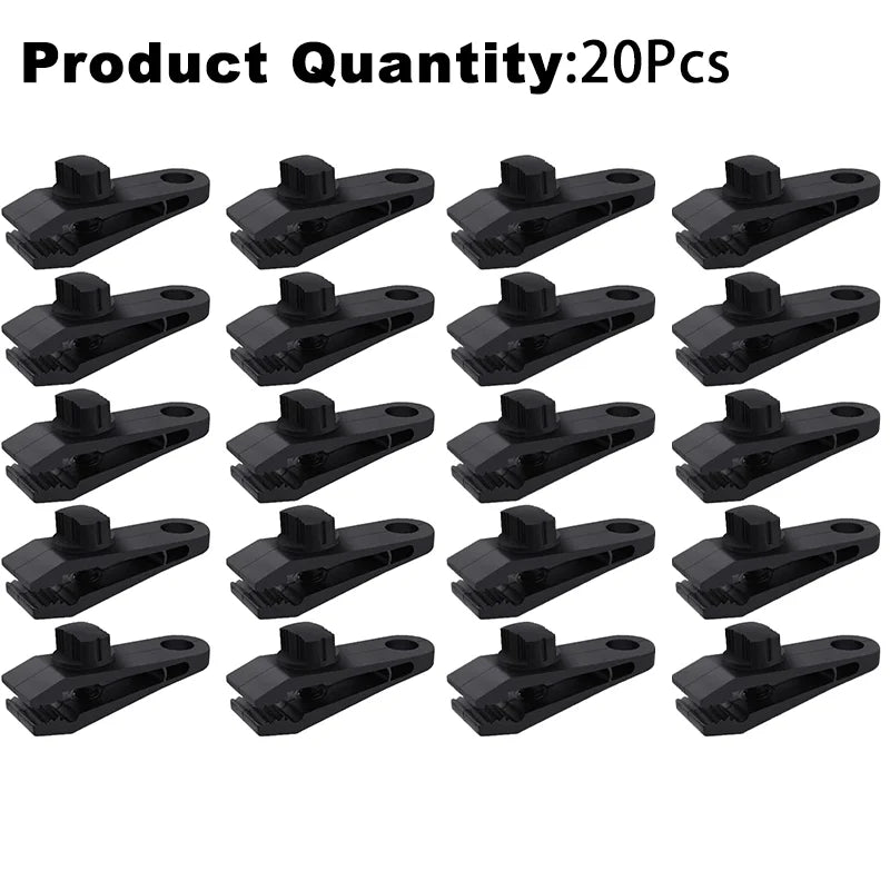 Heavy Duty Tarp Clips – Shark Tent Fasteners for Outdoor Camping and Awnings
