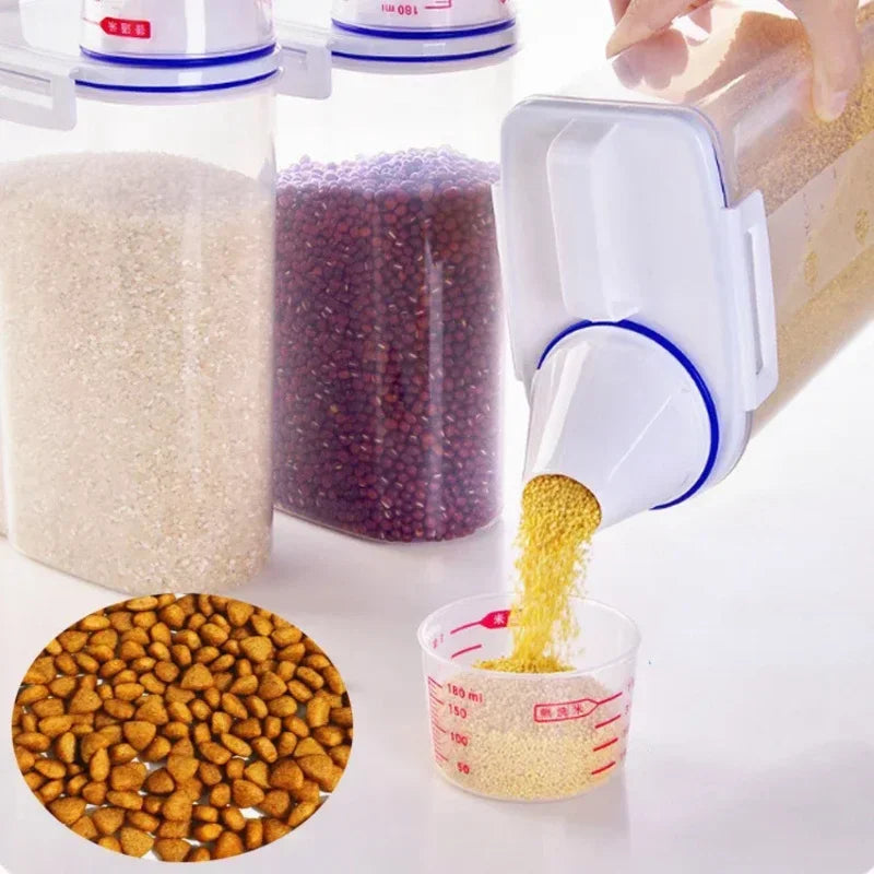 Airtight Plastic Pet Food Container – Moisture-proof Storage for Dog Cat Food