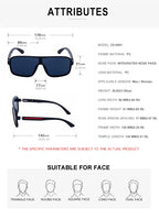 Oversized Polarized Rectangle Sunglasses – Vintage Steampunk for Men