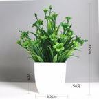 Artificial Potted Bonsai Tree – Realistic Green Plant for Home Office Decor