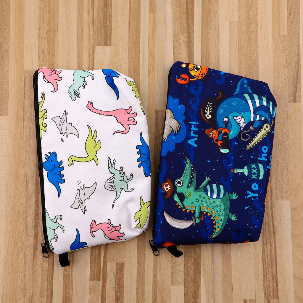 Large Animal Makeup Bag – Flamingo Cat Print Organizer for Travel Cosmetics