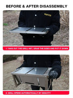 Portable Charcoal Barbecue Grill – Folding Stainless Steel Stove for Outdoor BBQ