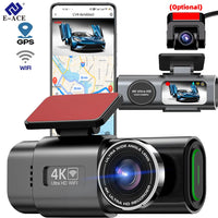 4K WiFi Dash Cam – GPS Night Vision Car DVR for Vehicle Security