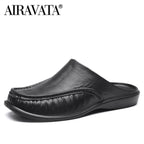 Men EVA Slip-On Flat Sandals – Lightweight Beach Shoes for Summer Casual Wear