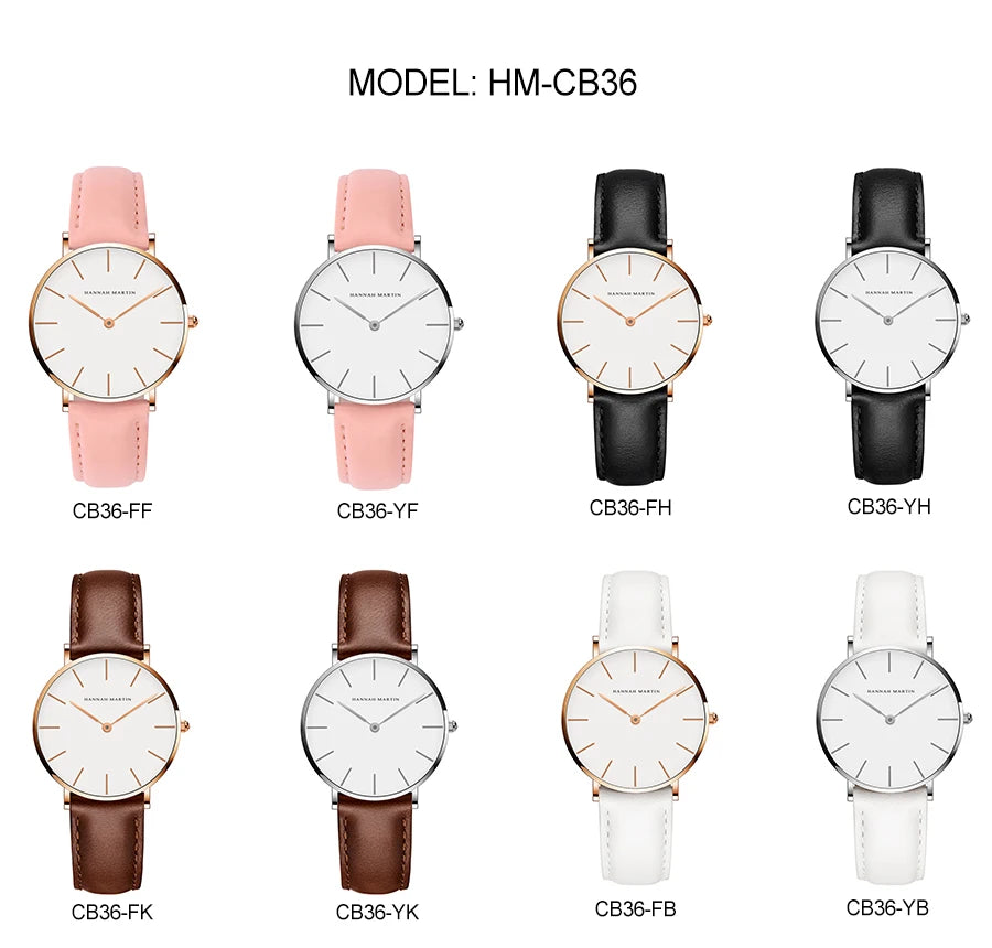 Ultra Thin Leather Wristwatch – Minimalist Dress Accessory for Women