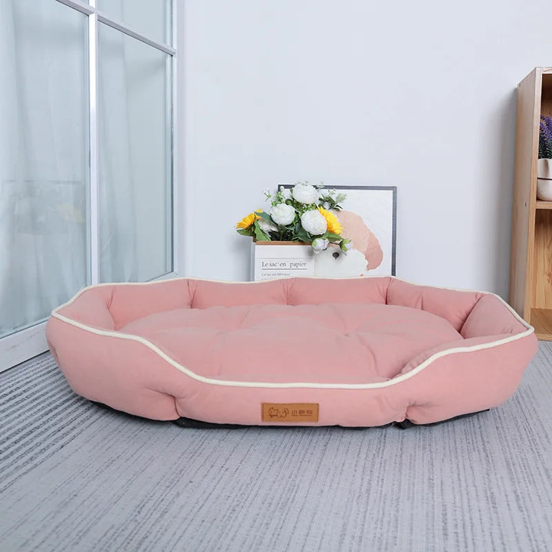Large Pet Sofa Bed – Warm Orthopedic Cushion for Winter Dog and Cat Sleep
