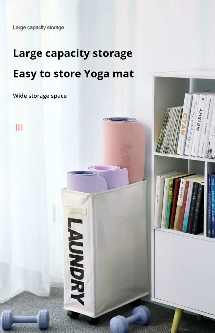 Rolling Slim Laundry Hamper – 22 Inch Waterproof Sorter for Home Organization